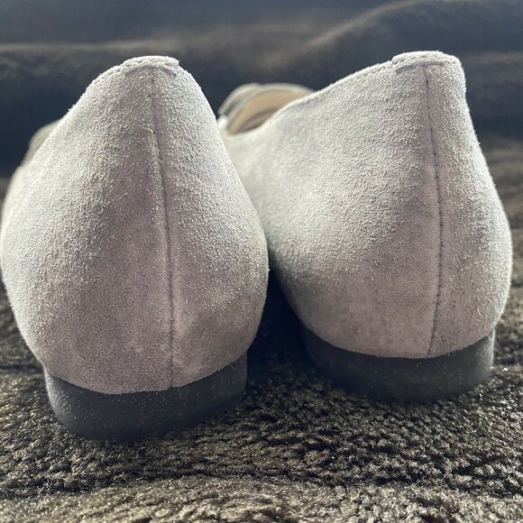 NEW Propet Gray Quilted Suede Tassel Flats Size 6 W WIDE Shoes Loafers Slip Ons - Picture 6 of 8
